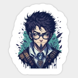 Steampunk Nerd: A Magical Anime Adventure Sticker